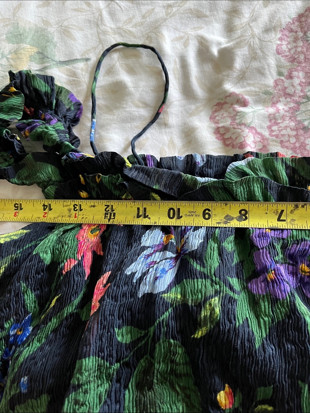 Club Monaco Silk 100% Floral Tiered Midi Dress Spagetti straps Drop Shoulder S/M - Picture 14 of 16